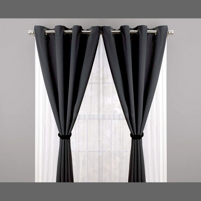 Agrafă magnetică pentru draperii, set de 2 bucăți - negru [3]