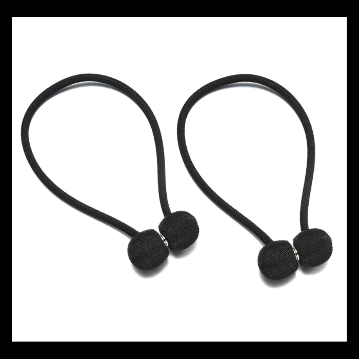 Agrafă magnetică pentru draperii, set de 2 bucăți - negru [5]