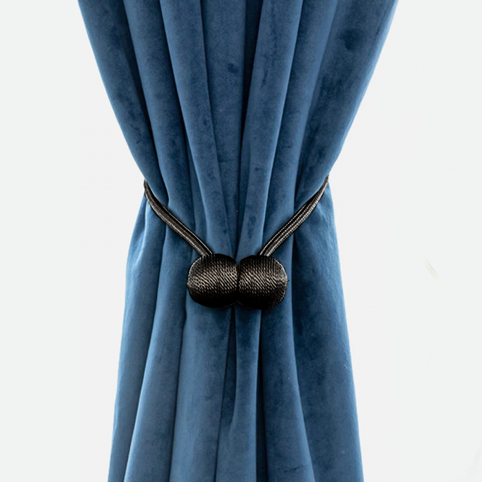 Agrafă magnetică pentru draperii, set de 2 bucăți - negru [2]