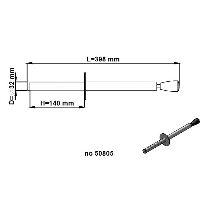 Bară magnetică de sortare de diam. 30 mm [2]