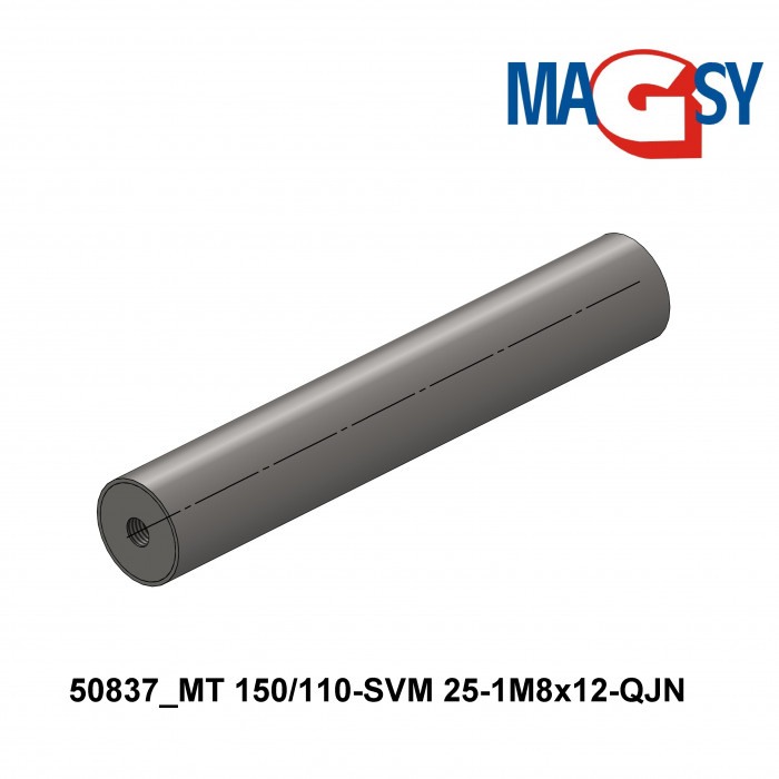 Bară magnetică - NdFeB diam.25 x 150 mm, 14.500 Gs, 95 N, 80 °C [7]