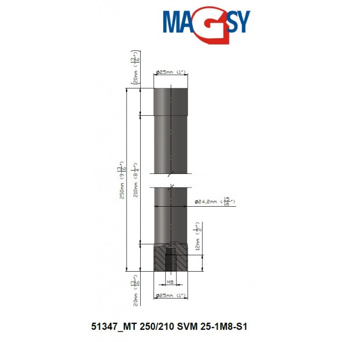 Bară magnetică - NdFeB diam.25 x 250 mm [5]