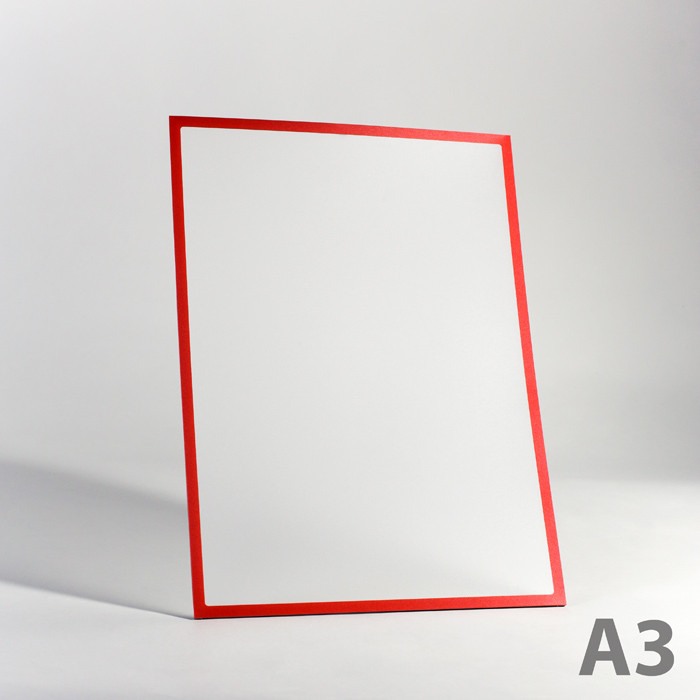 Buzunar magnetic A3 cu chenar roșu [1]