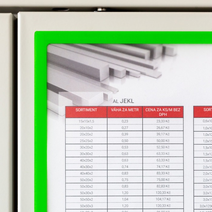 Buzunar magnetic A4 cu chenar verde [3]