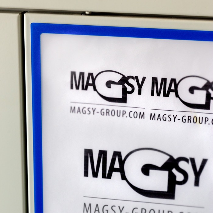 Buzunar magnetic A5 cu chenar albastru [5]