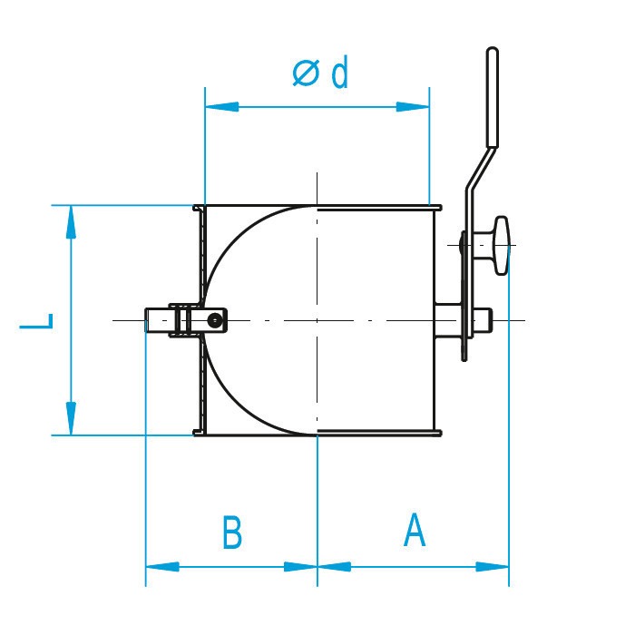 Clapa de închidere manuală JACOB DN 150 [2]