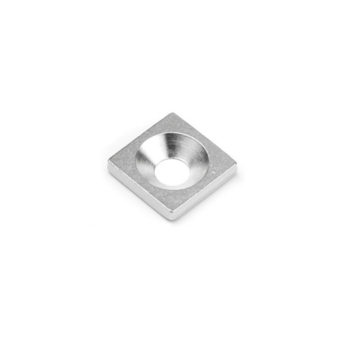 Contra piesă din oțel 15 x 15 x 3 mm cu gaură pentru șurub [1]