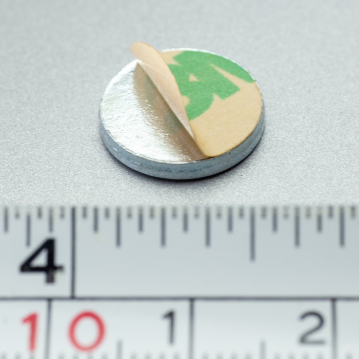 Contra piesă din oțel diam. 16 x 2 mm cu autoadeziv [1]