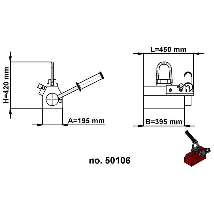 Dipozitiv magnetic de ridicat sarcini BM-B2000 [3]