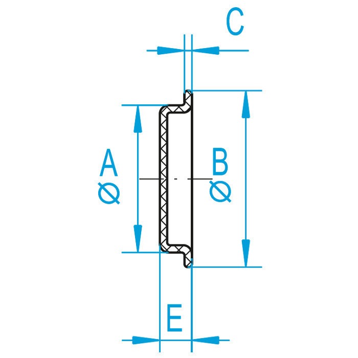 Dop de silicon JACOB DN 250 - alb [2]