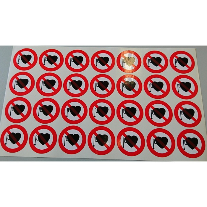 Etichetă adezivă „Atenție stimulator cardiac” [3]