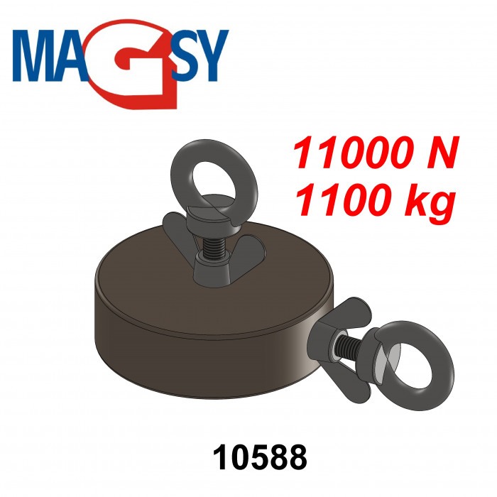Fishing magnet 2x1100Kg [3]