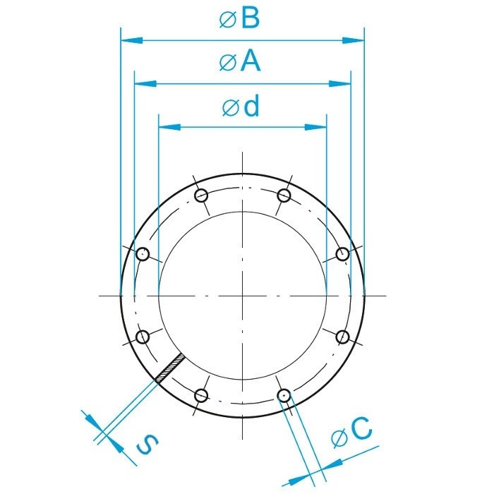 Flanșă JACOB cu găuri DIN 24154, T2 DN 120 [2]
