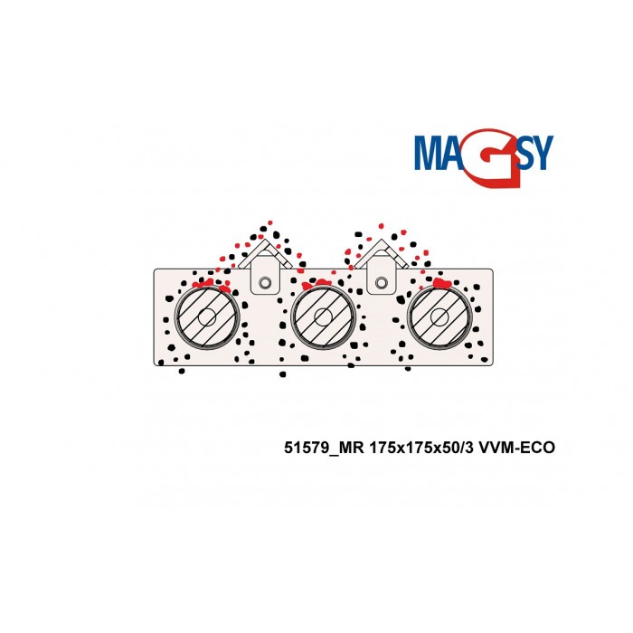Grilă magnetică MR 175x175x50/3 VVM ECO [2]