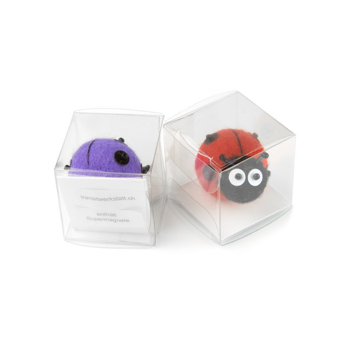 Magnet de frigider din pâslă - buburuză galbenă [4]