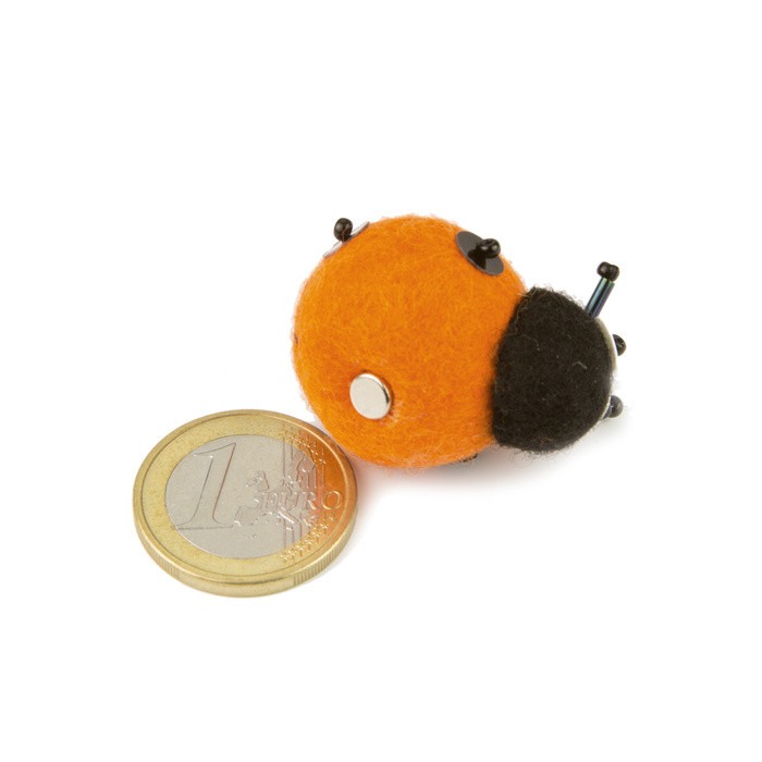 Magnet de frigider din pâslă - buburuză portocalie [3]