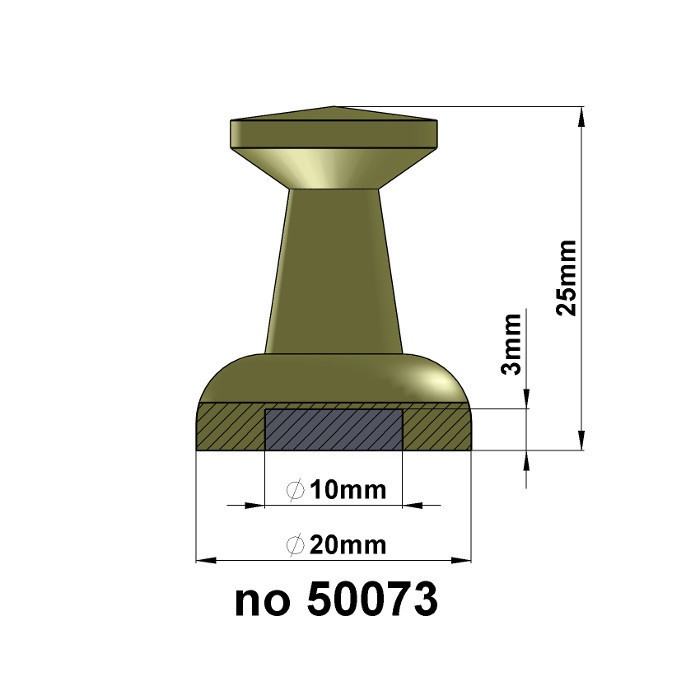 Magnet în carcasă metalică aurie [4]