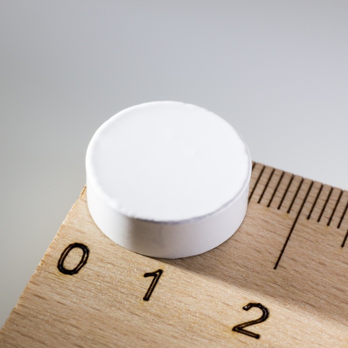 Magnet mai puternic rotund colorat diam.15x5 alb [1]