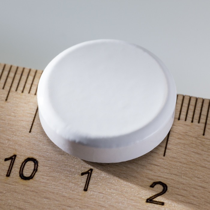 Magnet mai puternic rotund colorat diam.20x5 alb [1]