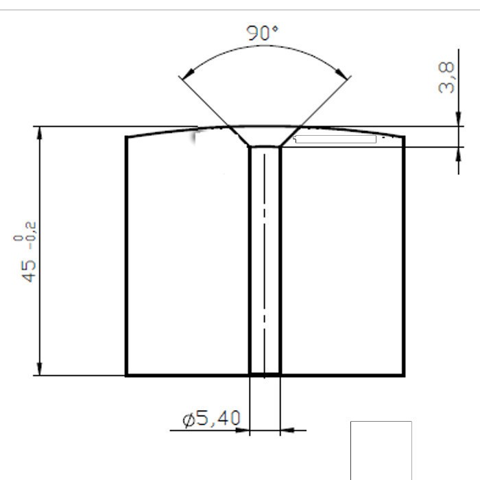 Magnet neodim bloc 50x50x45xR157 N 80 °C, VMM10-N50 [2]