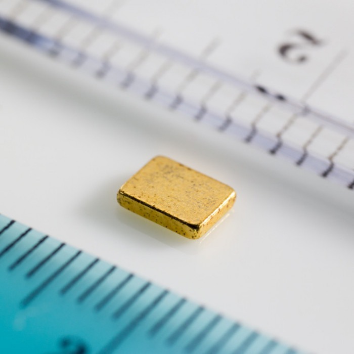 Magnet neodim bloc 5x4x1 Au 80 °C, VMM10-N50 [1]