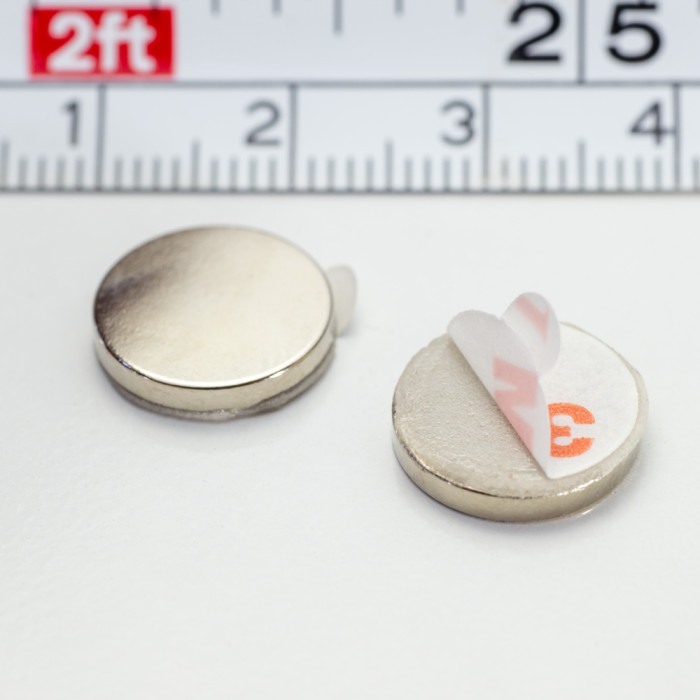 Magnet neodim cilindru cu autoadeziv cu diam.12x2 N 80 °C - set 2 buc, VMM4-N35 [1]