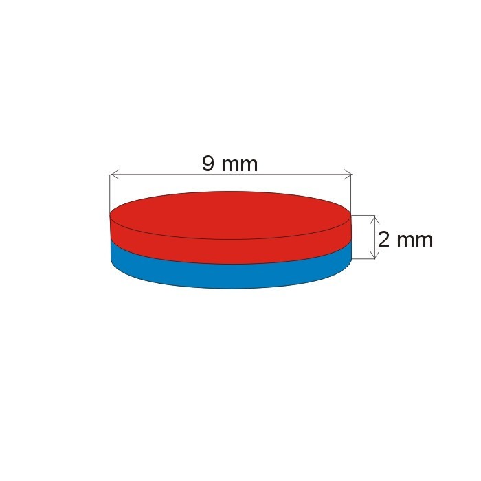 Magnet neodim cilindru cu diam.9x2 N 80 °C, VMM7-N42 [2]