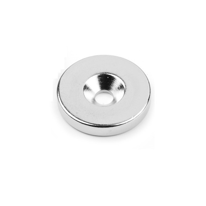 Magnet neodim cilindru cu gaură pentru șurub cu cap înecat diam. 23 x 4 N 80 °C, VMM4-N35 [1]