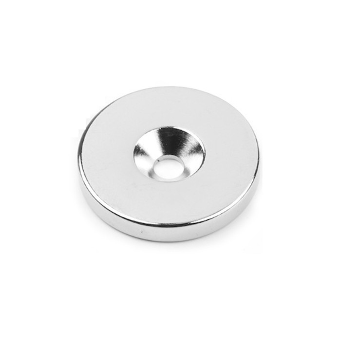 Magnet neodim cilindru cu gaură pentru șurub cu cap înecat diam. 27 x 4 N 80 °C, VMM4-N35 [1]