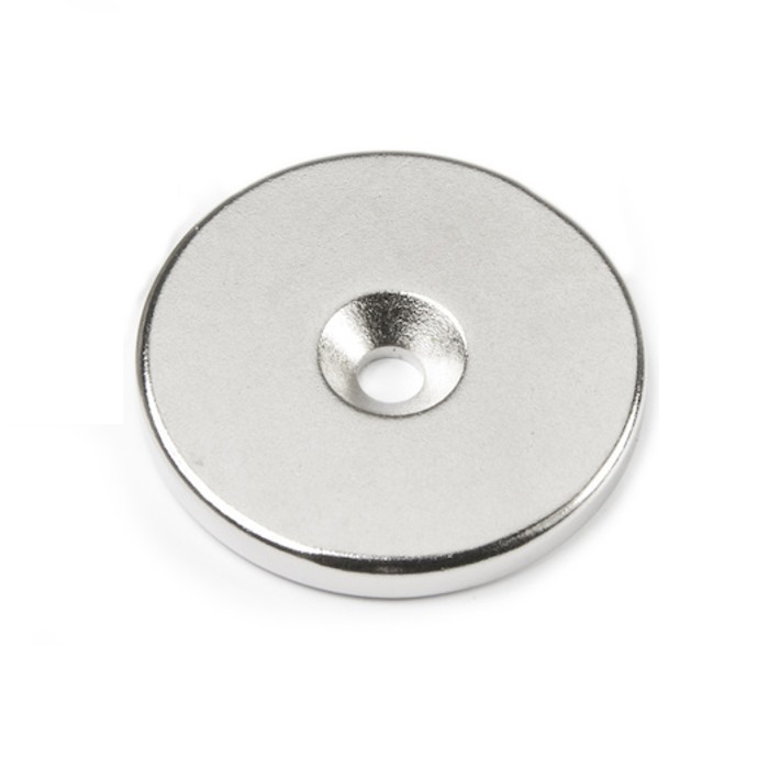 Magnet neodim cilindru cu gaură pentru șurub cu cap înecat diam. 34 x 4 N 80 °C, VMM4-N35 [1]