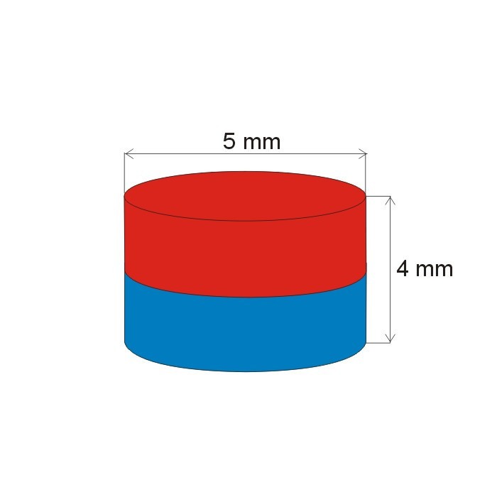 Magnet neodimic pr.5x4 mm, 150°C [2]
