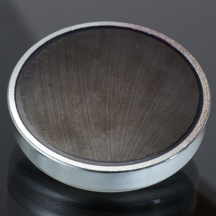 Magnet oală cu coadă, diam. 13 x înălțime 4,5 mm cu filet exterior M3, înălțime filet 7 mm [2]