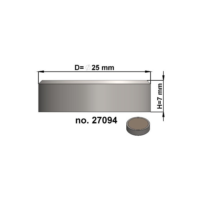 Magnet oală diam. 25 x înălțime 7 mm, fără filet [3]
