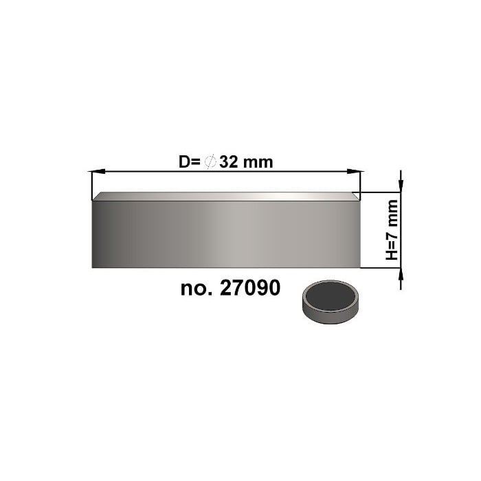 Magnet oală diam. 32 x înălțime 7 mm, fără filet [3]