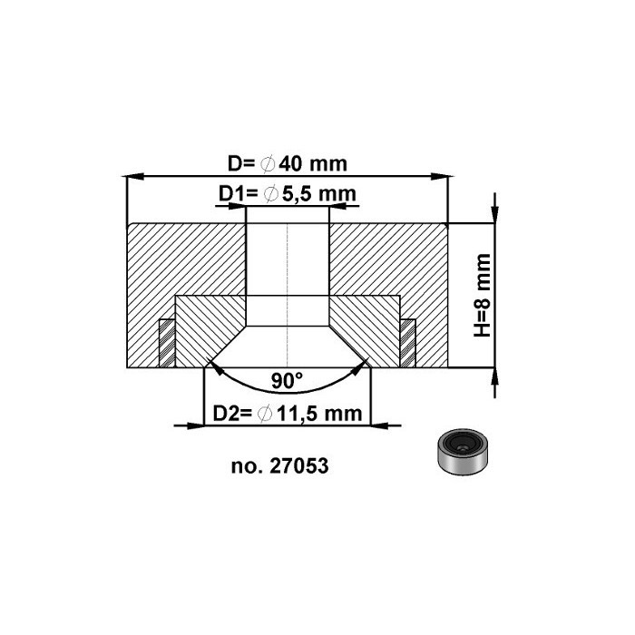 Magnet oală diam. 40, înălțime 8 mm, cu gaură pentru șurub diam. 5,5 mm [3]