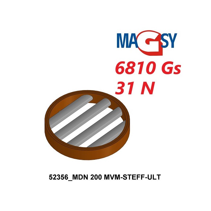Magnet pentru pâlnia de alimentare MDN 200 MVM-STEFF-ULT, 6.810 Gs, 31 N [2]