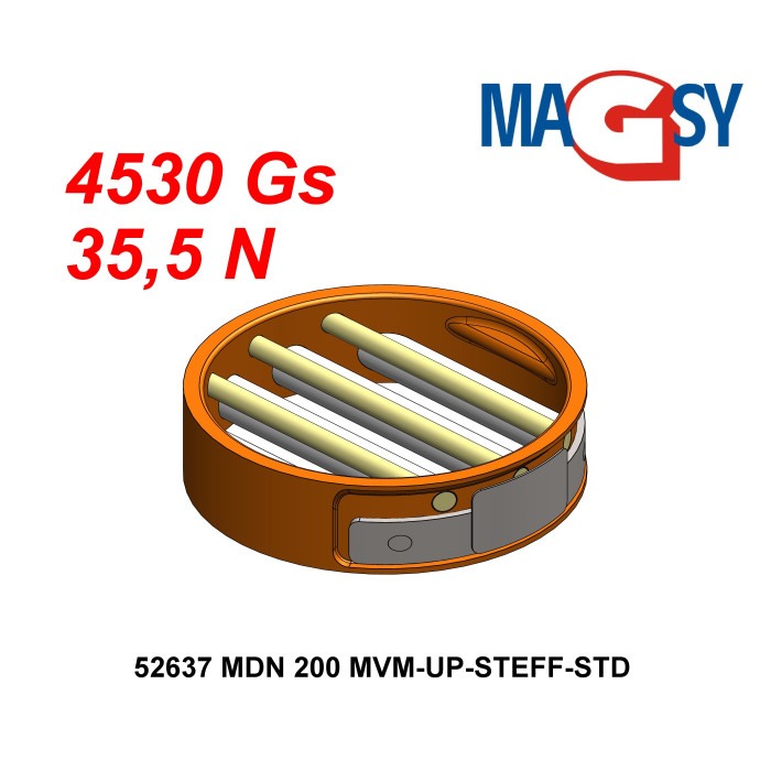 Magnet pentru pâlnia de alimentare MDN 200 MVM-UP-STEFF-STD, 4.530 Gs, 35.5 N [3]