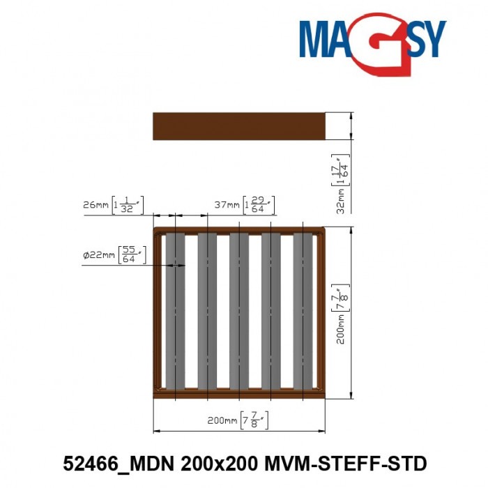 Magnet pentru pâlnia de alimentare MDN 200x200 MVM-STEFF-STD [4]