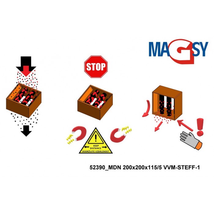 Magnet pentru pâlnia de alimentare MDN 200x200x115/5 VVM-STEFF-1 [3]