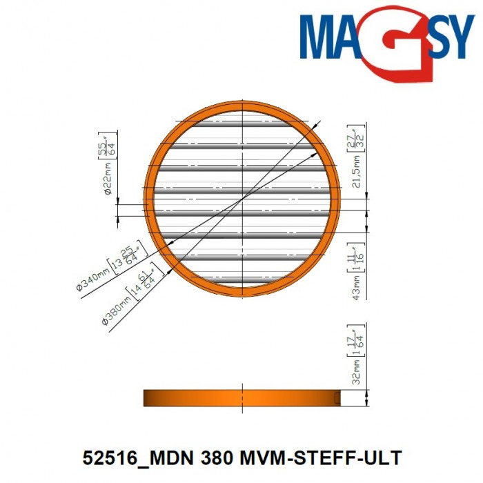 Magnet pentru pâlnia de alimentare MDN 380 MVM-STEFF-ULT, 6.810 Gs, 31 N [7]