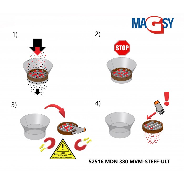 Magnet pentru pâlnia de alimentare MDN 380 MVM-STEFF-ULT, 6.810 Gs, 31 N [4]