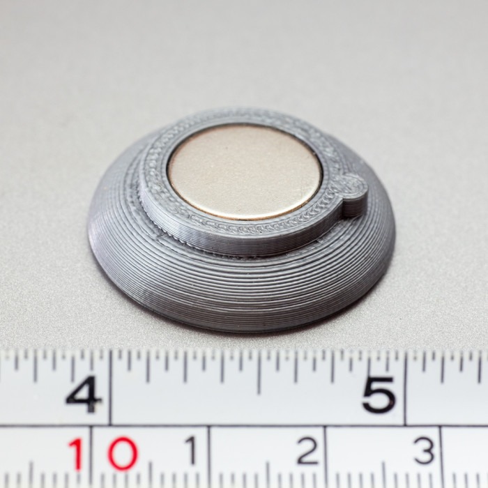 Magnet puternic în carcasă de plastic nepersonalizat - argint [1]