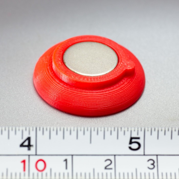 Magnet puternic în carcasă de plastic nepersonalizat - roșu [1]