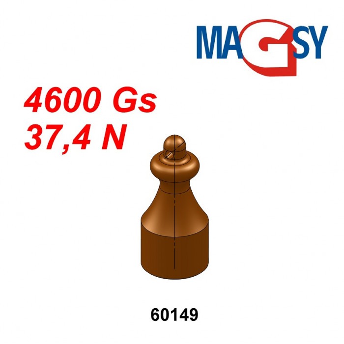 Magnet puternic în carcasă de plastic - portocaliu [5]