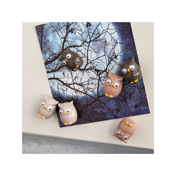 Magneți de frigider - bufnițe - 6 buc. [3]