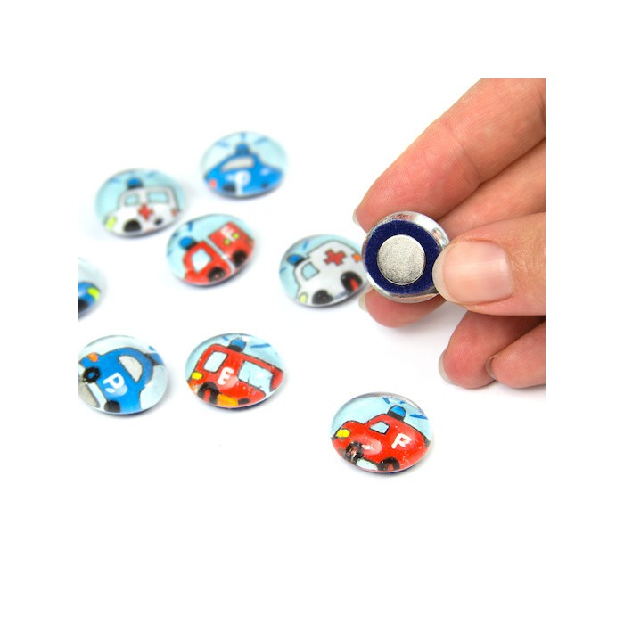 Magneți de frigider din sticlă - ambulanță - 3 buc. [2]