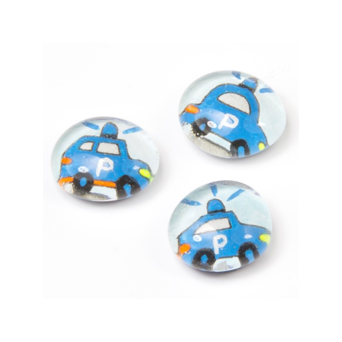 Magneți de frigider din sticlă - poliție - 3 buc. [1]