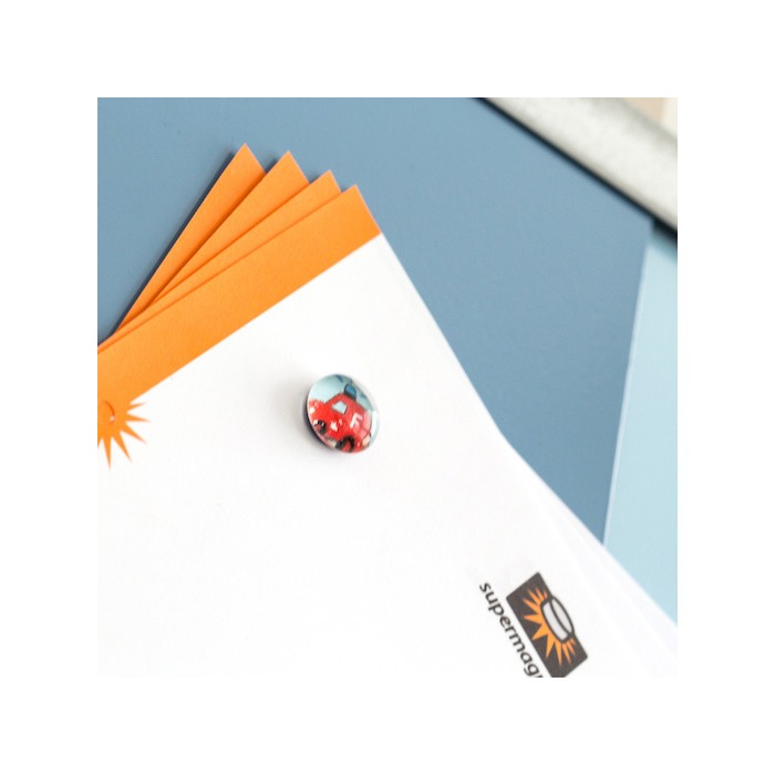 Magneți de frigider din sticlă - pompieri - 3 buc. [3]