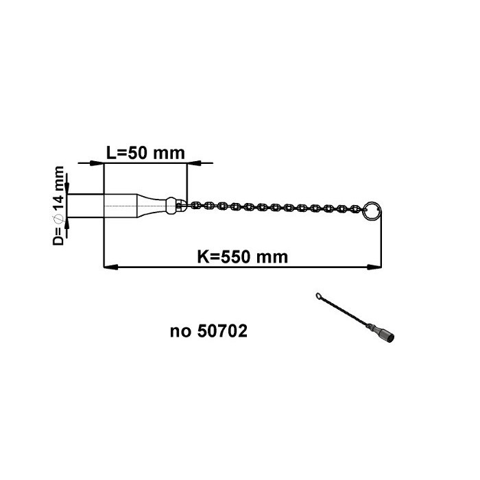 Magnetic conic de sortare cu lănțișor [2]
