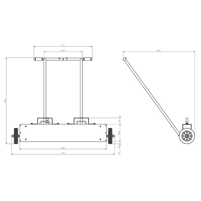 Mătură magnetică cu lățimea de 1000 mm cu magneți de ferită [3]